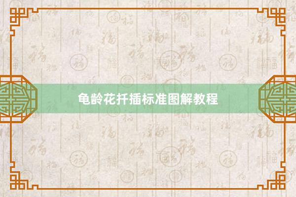 龟龄花扦插标准图解教程
