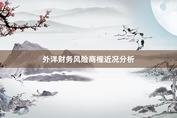 外洋财务风险商榷近况分析