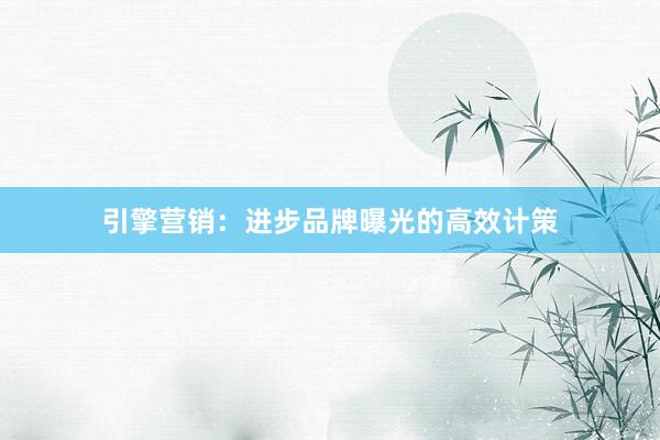引擎营销：进步品牌曝光的高效计策